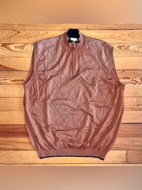 PETER MILLAR Wool Quarter Zip Vest